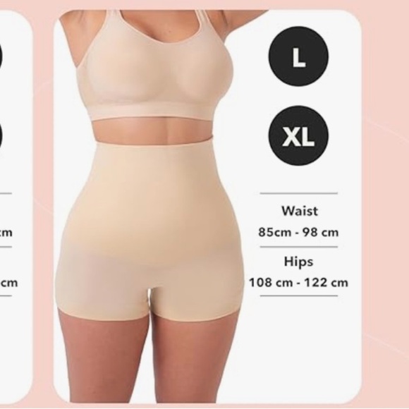 Shapermint All Day Every Day High-Waisted Shaper Boy Shorts Nude Size L NWT - Picture 13 of 15